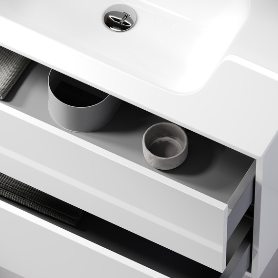 Тумба подвесная с раковиной-столешницей Sancos Urban 100 см UR100W (раковина Element CN7003) фото 9