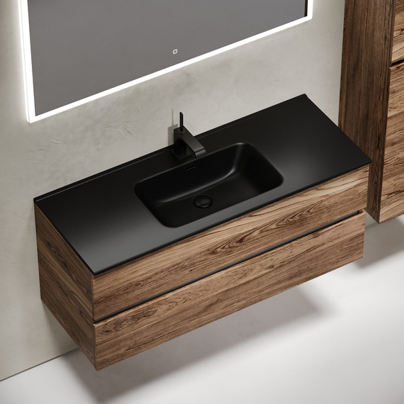 Тумба подвесная с раковиной-столешницей Sancos Urban 120 см UR120-1ECH, дуб чарльстон (раковина Element CN7006MB) - 4 Тумба подвесная с раковиной-столешницей Sancos Urban 120 см UR120-1ECH, дуб чарльстон (раковина Element CN7006MB) фото 4