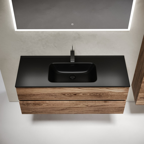 Тумба подвесная с раковиной-столешницей Sancos Urban 120 см UR120-1ECH, дуб чарльстон (раковина Element CN7006MB) - 5 Тумба подвесная с раковиной-столешницей Sancos Urban 120 см UR120-1ECH, дуб чарльстон (раковина Element CN7006MB) фото 5