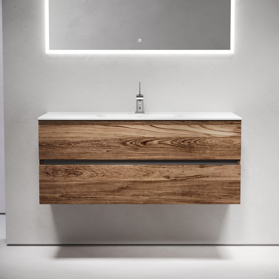 Тумба подвесная с раковиной-столешницей Sancos Urban 120 см UR120-1ECH, дуб чарльстон (раковина Element CN7006) - 3 Тумба подвесная с раковиной-столешницей Sancos Urban 120 см UR120-1ECH, дуб чарльстон (раковина Element CN7006) фото 3