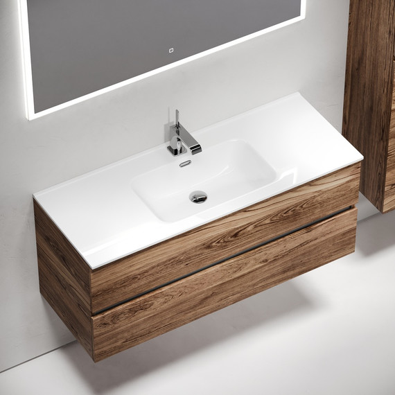 Тумба подвесная с раковиной-столешницей Sancos Urban 120 см UR120-1ECH, дуб чарльстон (раковина Element CN7006) - 4 Тумба подвесная с раковиной-столешницей Sancos Urban 120 см UR120-1ECH, дуб чарльстон (раковина Element CN7006) фото 4