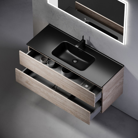 Тумба подвесная с раковиной-столешницей Sancos Urban 120 см UR120-1EG, дуб галифакс натуральный (раковина Element CN7006MB) - 6 Тумба подвесная с раковиной-столешницей Sancos Urban 120 см UR120-1EG, дуб галифакс натуральный (раковина Element CN7006MB) фото 6