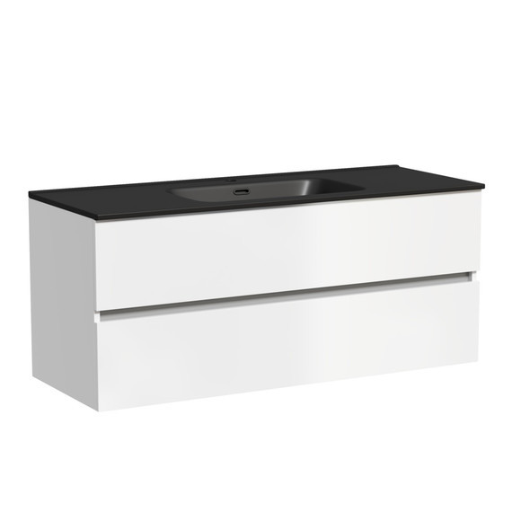 Тумба подвесная с раковиной-столешницей Sancos Urban 120 см UR120-1W (раковина Element CN7006MB) - 2 Тумба подвесная с раковиной-столешницей Sancos Urban 120 см UR120-1W (раковина Element CN7006MB) фото 2