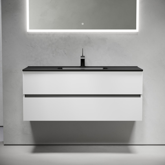 Тумба подвесная с раковиной-столешницей Sancos Urban 120 см UR120-1W (раковина Element CN7006MB) - 4 Тумба подвесная с раковиной-столешницей Sancos Urban 120 см UR120-1W (раковина Element CN7006MB) фото 4