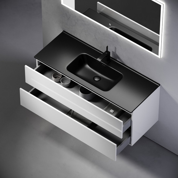 Тумба подвесная с раковиной-столешницей Sancos Urban 120 см UR120-1W (раковина Element CN7006MB) - 6 Тумба подвесная с раковиной-столешницей Sancos Urban 120 см UR120-1W (раковина Element CN7006MB) фото 6