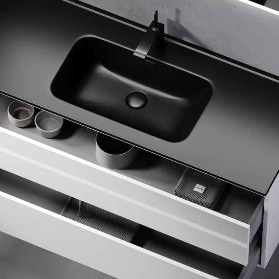 Тумба подвесная с раковиной-столешницей Sancos Urban 120 см UR120-1W (раковина Element CN7006MB) - 7 Тумба подвесная с раковиной-столешницей Sancos Urban 120 см UR120-1W (раковина Element CN7006MB) фото 7