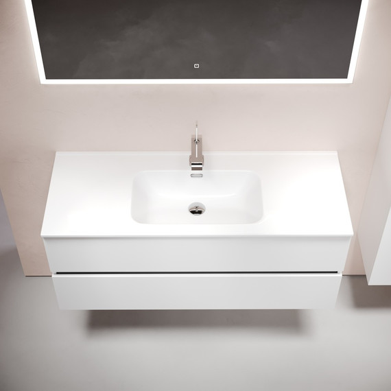 Тумба подвесная с раковиной-столешницей Sancos Urban 120 см UR120-1W (раковина Element CN7006) - 5 Тумба подвесная с раковиной-столешницей Sancos Urban 120 см UR120-1W (раковина Element CN7006) фото 5