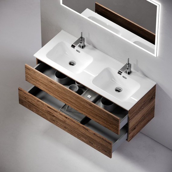 Тумба подвесная с раковиной Sancos Urban 120 см UR120-2ECH, дуб чарльстон (раковина Element CN7004) - 6 Тумба подвесная с раковиной Sancos Urban 120 см UR120-2ECH, дуб чарльстон (раковина Element CN7004) фото 6