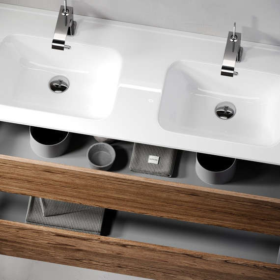 Тумба подвесная с раковиной Sancos Urban 120 см UR120-2ECH, дуб чарльстон (раковина Element CN7004) - 7 Тумба подвесная с раковиной Sancos Urban 120 см UR120-2ECH, дуб чарльстон (раковина Element CN7004) фото 7