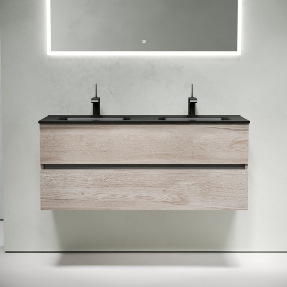 Тумба подвесная с раковиной Sancos Urban 120 см UR120-2EG, дуб галифакс натуральный (раковина Element CN7004MB) - 3 Тумба подвесная с раковиной Sancos Urban 120 см UR120-2EG, дуб галифакс натуральный (раковина Element CN7004MB) фото 3