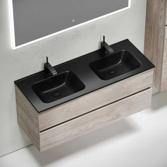 Тумба подвесная с раковиной Sancos Urban 120 см UR120-2EG, дуб галифакс натуральный (раковина Element CN7004MB) - 4 Тумба подвесная с раковиной Sancos Urban 120 см UR120-2EG, дуб галифакс натуральный (раковина Element CN7004MB) фото 4