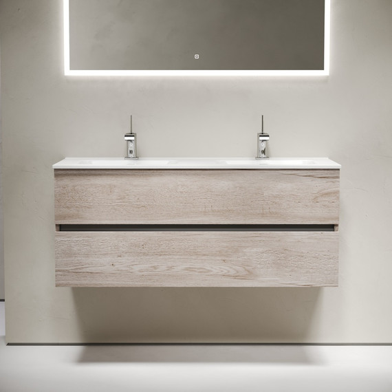 Тумба подвесная с раковиной Sancos Urban 120 см UR120-2EG, дуб галифакс натуральный (раковина Element CN7004) - 3 Тумба подвесная с раковиной Sancos Urban 120 см UR120-2EG, дуб галифакс натуральный (раковина Element CN7004) фото 3