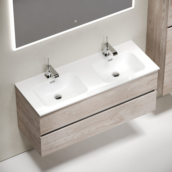 Тумба подвесная с раковиной Sancos Urban 120 см UR120-2EG, дуб галифакс натуральный (раковина Element CN7004) - 4 Тумба подвесная с раковиной Sancos Urban 120 см UR120-2EG, дуб галифакс натуральный (раковина Element CN7004) фото 4