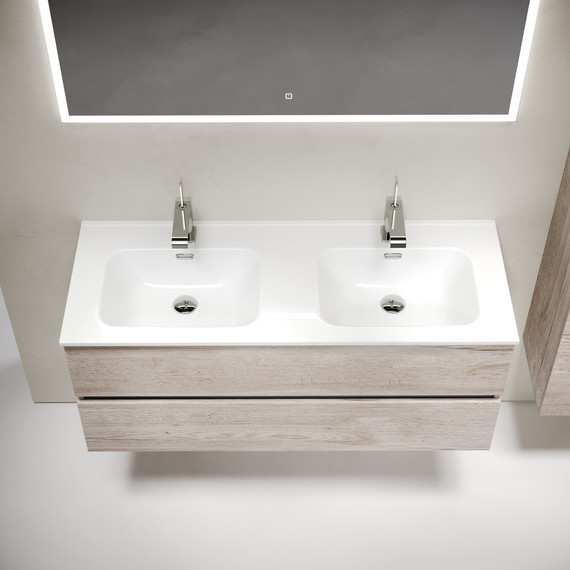 Тумба подвесная с раковиной Sancos Urban 120 см UR120-2EG, дуб галифакс натуральный (раковина Element CN7004) - 5 Тумба подвесная с раковиной Sancos Urban 120 см UR120-2EG, дуб галифакс натуральный (раковина Element CN7004) фото 5