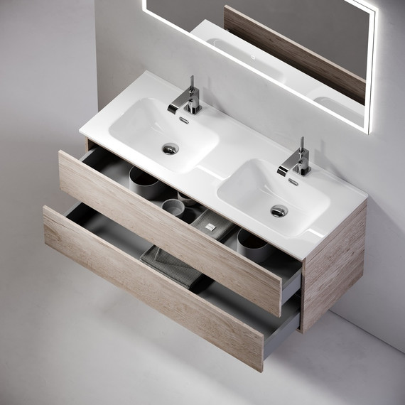 Тумба подвесная с раковиной Sancos Urban 120 см UR120-2EG, дуб галифакс натуральный (раковина Element CN7004) - 6 Тумба подвесная с раковиной Sancos Urban 120 см UR120-2EG, дуб галифакс натуральный (раковина Element CN7004) фото 6