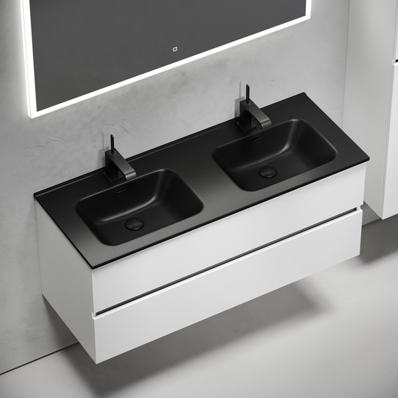 Тумба подвесная с раковиной Sancos Urban 120 см UR120-2W (раковина Element CN7004MB) - 5 Тумба подвесная с раковиной Sancos Urban 120 см UR120-2W (раковина Element CN7004MB) фото 5