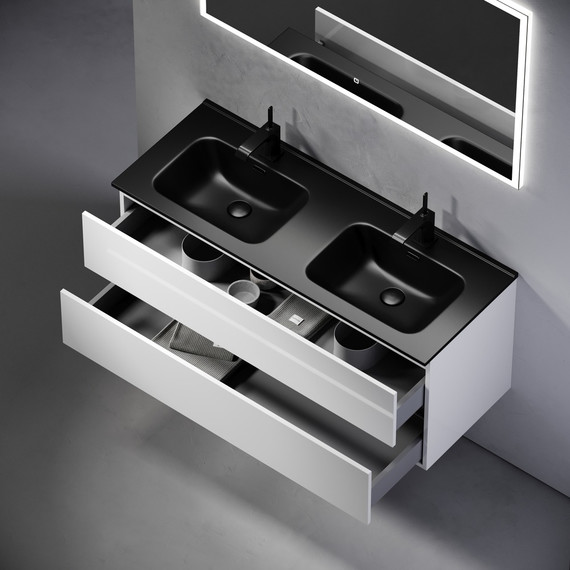 Тумба подвесная с раковиной Sancos Urban 120 см UR120-2W (раковина Element CN7004MB) - 6 Тумба подвесная с раковиной Sancos Urban 120 см UR120-2W (раковина Element CN7004MB) фото 6