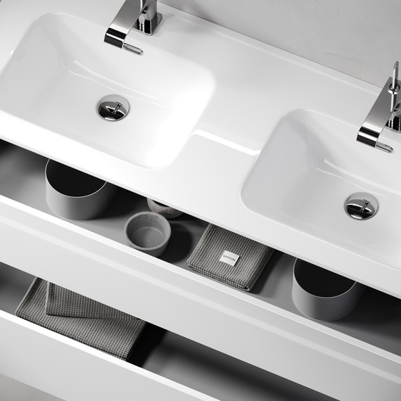 Тумба подвесная с раковиной Sancos Urban 120 см UR120-2W (раковина Element CN7004) - 7 Тумба подвесная с раковиной Sancos Urban 120 см UR120-2W (раковина Element CN7004) фото 7