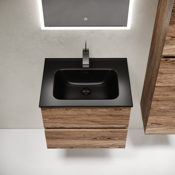 Тумба подвесная с раковиной Sancos Urban 60 см UR60ECH, дуб чарльстон (раковина Element CN7001MB) - 5 Тумба подвесная с раковиной Sancos Urban 60 см UR60ECH, дуб чарльстон (раковина Element CN7001MB) фото 5