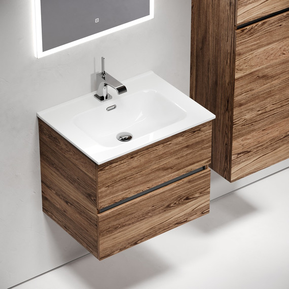 Тумба подвесная с раковиной Sancos Urban 60 см UR60ECH, дуб чарльстон (раковина Element CN7001) - 4 Тумба подвесная с раковиной Sancos Urban 60 см UR60ECH, дуб чарльстон (раковина Element CN7001) фото 4