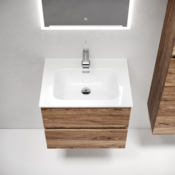 Тумба подвесная с раковиной Sancos Urban 60 см UR60ECH, дуб чарльстон (раковина Element CN7001) - 5 Тумба подвесная с раковиной Sancos Urban 60 см UR60ECH, дуб чарльстон (раковина Element CN7001) фото 5