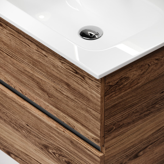 Тумба подвесная с раковиной Sancos Urban 60 см UR60ECH, дуб чарльстон (раковина Element CN7001) - 6 Тумба подвесная с раковиной Sancos Urban 60 см UR60ECH, дуб чарльстон (раковина Element CN7001) фото 6