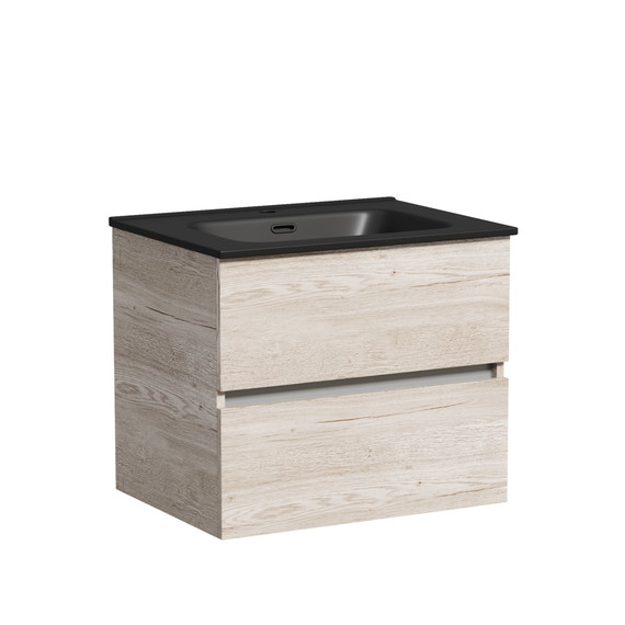 Тумба подвесная с раковиной Sancos Urban 60 см UR60EG, дуб галифакс натуральный (раковина Element CN7001MB) -  Тумба подвесная с раковиной Sancos Urban 60 см UR60EG, дуб галифакс натуральный (раковина Element CN7001MB) фото