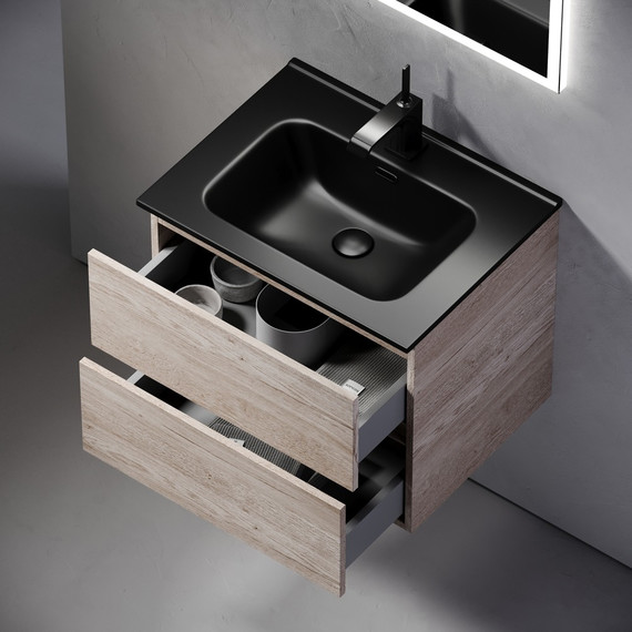 Тумба подвесная с раковиной Sancos Urban 60 см UR60EG, дуб галифакс натуральный (раковина Element CN7001MB) - 6 Тумба подвесная с раковиной Sancos Urban 60 см UR60EG, дуб галифакс натуральный (раковина Element CN7001MB) фото 6