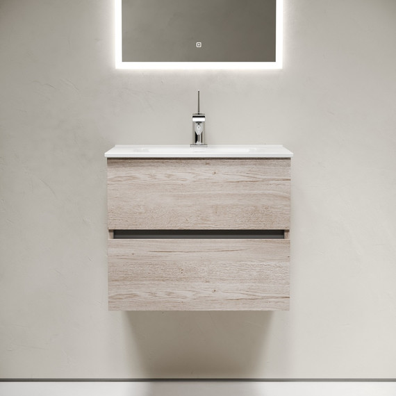 Тумба подвесная с раковиной Sancos Urban 60 см UR60EG, дуб галифакс натуральный (раковина Element CN7001) - 3 Тумба подвесная с раковиной Sancos Urban 60 см UR60EG, дуб галифакс натуральный (раковина Element CN7001) фото 3