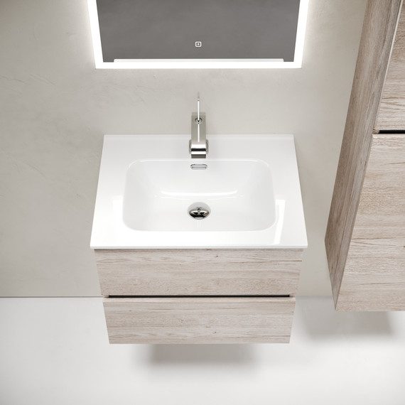 Тумба подвесная с раковиной Sancos Urban 60 см UR60EG, дуб галифакс натуральный (раковина Element CN7001) - 5 Тумба подвесная с раковиной Sancos Urban 60 см UR60EG, дуб галифакс натуральный (раковина Element CN7001) фото 5