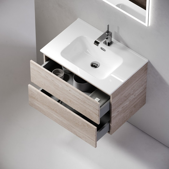 Тумба подвесная с раковиной Sancos Urban 60 см UR60EG, дуб галифакс натуральный (раковина Element CN7001) - 6 Тумба подвесная с раковиной Sancos Urban 60 см UR60EG, дуб галифакс натуральный (раковина Element CN7001) фото 6