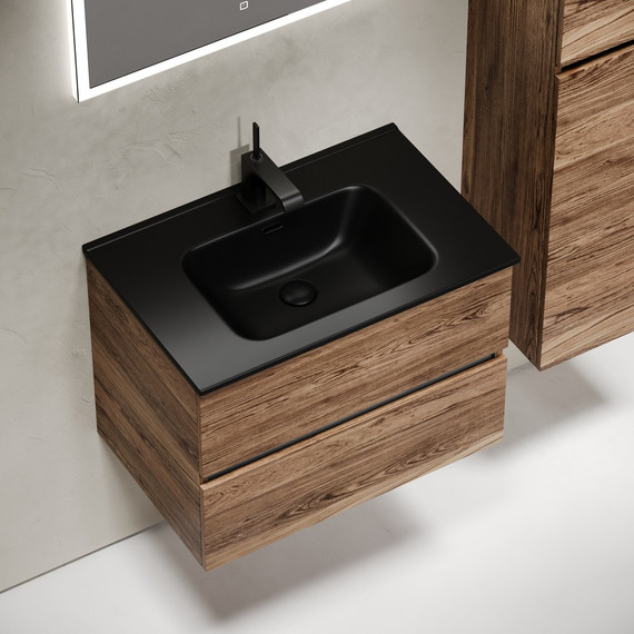 Тумба подвесная с раковиной-столешницей Sancos Urban 70 см UR70ECH, дуб чарльстон (раковина Element CN7007MB) - 4 Тумба подвесная с раковиной-столешницей Sancos Urban 70 см UR70ECH, дуб чарльстон (раковина Element CN7007MB) фото 4