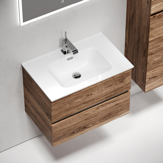 Тумба подвесная с раковиной-столешницей Sancos Urban 70 см UR70ECH, дуб чарльстон (раковина Element CN7007) - 4 Тумба подвесная с раковиной-столешницей Sancos Urban 70 см UR70ECH, дуб чарльстон (раковина Element CN7007) фото 4