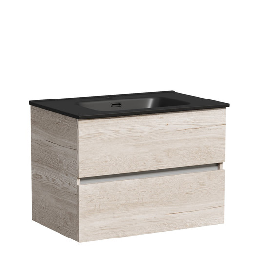 Тумба подвесная с раковиной-столешницей Sancos Urban 70 см UR70EG, дуб галифакс натуральный (раковина Element CN7007MB) -  Тумба подвесная с раковиной-столешницей Sancos Urban 70 см UR70EG, дуб галифакс натуральный (раковина Element CN7007MB) фото