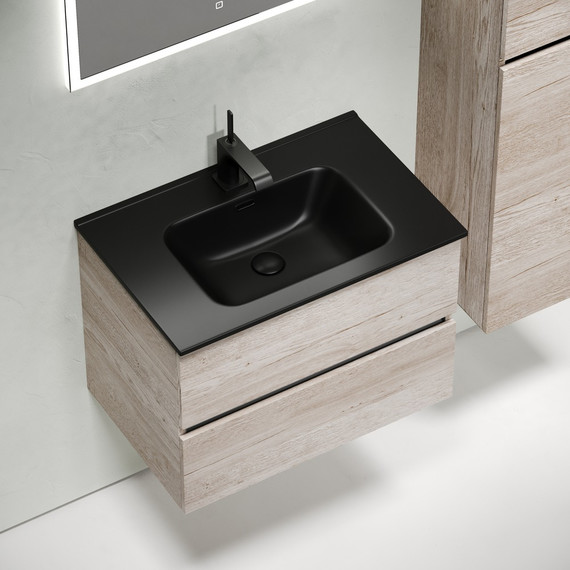 Тумба подвесная с раковиной-столешницей Sancos Urban 70 см UR70EG, дуб галифакс натуральный (раковина Element CN7007MB) - 4 Тумба подвесная с раковиной-столешницей Sancos Urban 70 см UR70EG, дуб галифакс натуральный (раковина Element CN7007MB) фото 4