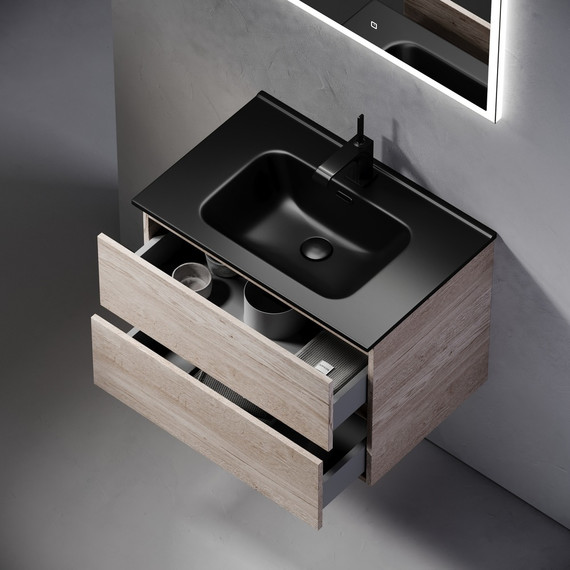 Тумба подвесная с раковиной-столешницей Sancos Urban 70 см UR70EG, дуб галифакс натуральный (раковина Element CN7007MB) - 6 Тумба подвесная с раковиной-столешницей Sancos Urban 70 см UR70EG, дуб галифакс натуральный (раковина Element CN7007MB) фото 6