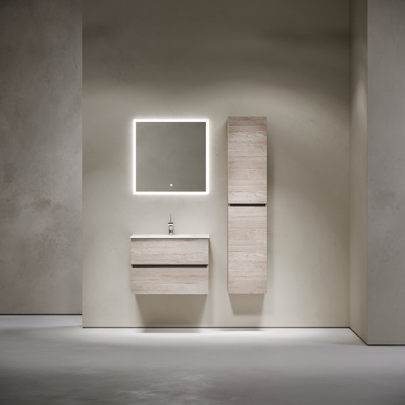 Тумба подвесная с раковиной-столешницей Sancos Urban 70 см UR70EG, дуб галифакс натуральный (раковина Element CN7007) фото 9