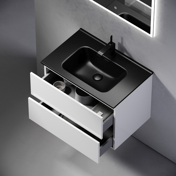 Тумба подвесная с раковиной-столешницей Sancos Urban 70 см UR70W (раковина Element CN7007MB) - 6 Тумба подвесная с раковиной-столешницей Sancos Urban 70 см UR70W (раковина Element CN7007MB) фото 6