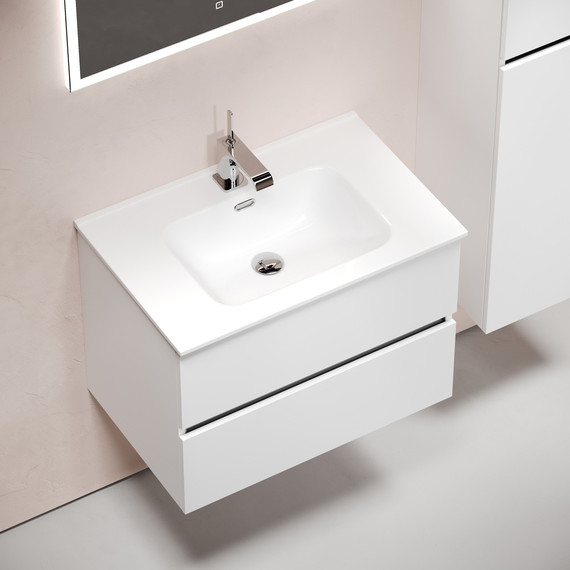 Тумба подвесная с раковиной-столешницей Sancos Urban 70 см UR70W (раковина Element CN7007) - 4 Тумба подвесная с раковиной-столешницей Sancos Urban 70 см UR70W (раковина Element CN7007) фото 4