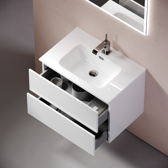 Тумба подвесная с раковиной-столешницей Sancos Urban 70 см UR70W (раковина Element CN7007) - 6 Тумба подвесная с раковиной-столешницей Sancos Urban 70 см UR70W (раковина Element CN7007) фото 6