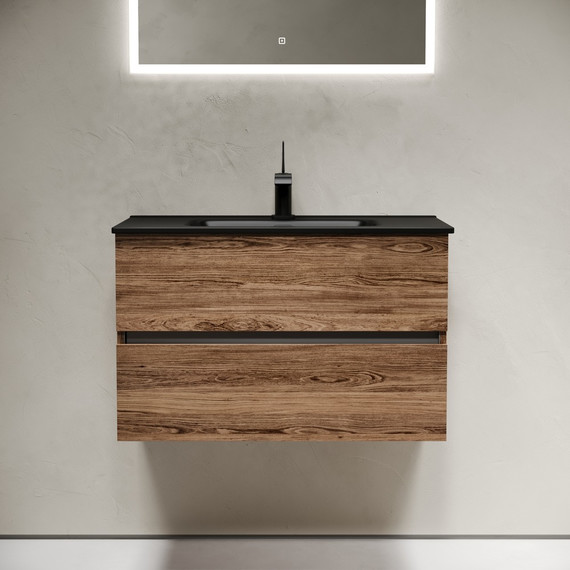 Тумба подвесная с раковиной-столешницей Sancos Urban 80 см UR80ECH, дуб чарльстон (раковина Element CN7005MB) - 3 Тумба подвесная с раковиной-столешницей Sancos Urban 80 см UR80ECH, дуб чарльстон (раковина Element CN7005MB) фото 3