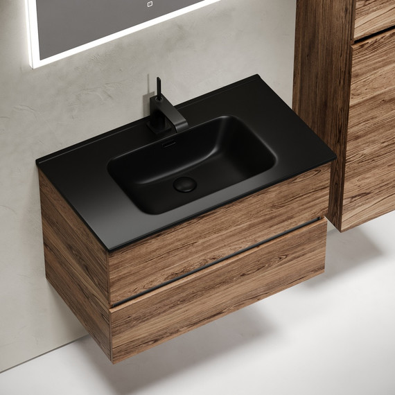 Тумба подвесная с раковиной-столешницей Sancos Urban 80 см UR80ECH, дуб чарльстон (раковина Element CN7005MB) - 4 Тумба подвесная с раковиной-столешницей Sancos Urban 80 см UR80ECH, дуб чарльстон (раковина Element CN7005MB) фото 4