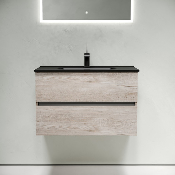 Тумба подвесная с раковиной-столешницей Sancos Urban 80 см UR80EG, дуб галифакс натуральный (раковина Element CN7005MB) - 3 Тумба подвесная с раковиной-столешницей Sancos Urban 80 см UR80EG, дуб галифакс натуральный (раковина Element CN7005MB) фото 3