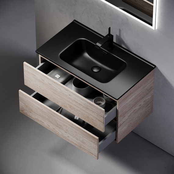 Тумба подвесная с раковиной-столешницей Sancos Urban 80 см UR80EG, дуб галифакс натуральный (раковина Element CN7005MB) - 6 Тумба подвесная с раковиной-столешницей Sancos Urban 80 см UR80EG, дуб галифакс натуральный (раковина Element CN7005MB) фото 6