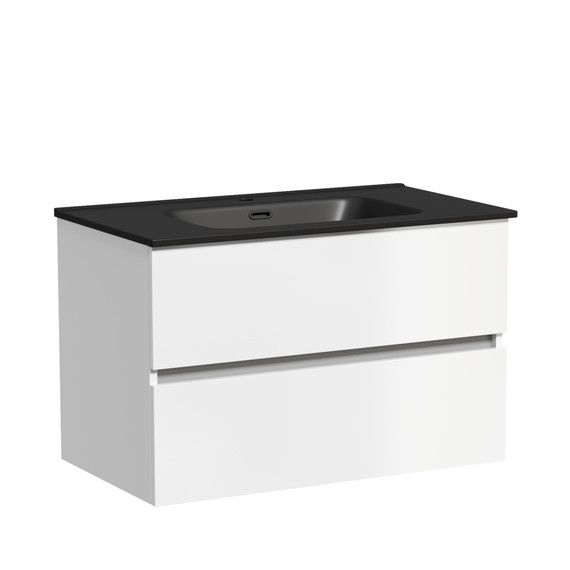 Тумба подвесная с раковиной Sancos Urban 80 см UR80W (раковина Element CN7005MB) - 2 Тумба подвесная с раковиной Sancos Urban 80 см UR80W (раковина Element CN7005MB) фото 2