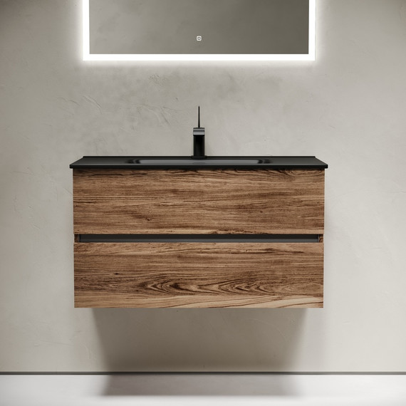 Тумба подвесная с раковиной-столешницей Sancos Urban 90 см UR90ECH, дуб чарльстон (раковина Element CN7002MB) - 3 Тумба подвесная с раковиной-столешницей Sancos Urban 90 см UR90ECH, дуб чарльстон (раковина Element CN7002MB) фото 3