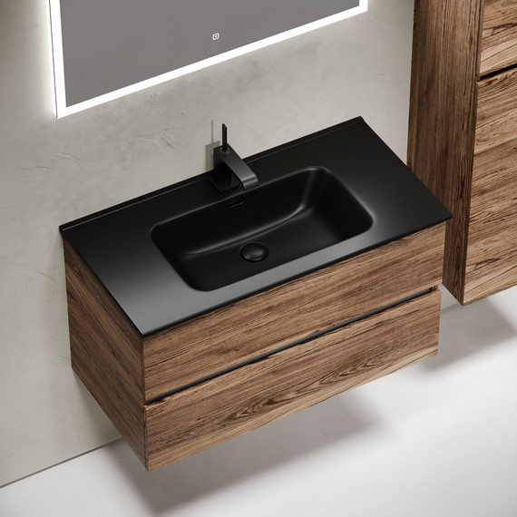 Тумба подвесная с раковиной-столешницей Sancos Urban 90 см UR90ECH, дуб чарльстон (раковина Element CN7002MB) - 4 Тумба подвесная с раковиной-столешницей Sancos Urban 90 см UR90ECH, дуб чарльстон (раковина Element CN7002MB) фото 4