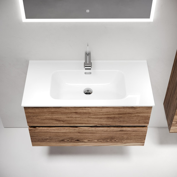 Тумба подвесная с раковиной-столешницей Sancos Urban 90 см UR90ECH, дуб чарльстон (раковина Element CN7002) - 5 Тумба подвесная с раковиной-столешницей Sancos Urban 90 см UR90ECH, дуб чарльстон (раковина Element CN7002) фото 5