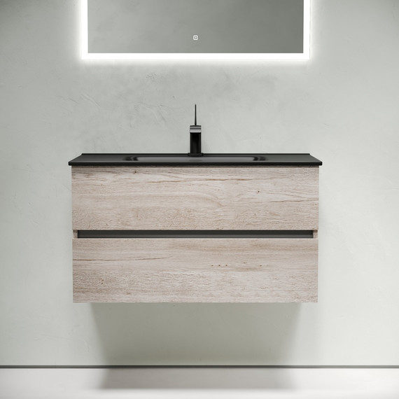 Тумба подвесная с раковиной-столешницей Sancos Urban 90 см UR90EG, дуб галифакс натуральный (раковина Element CN7002MB) - 3 Тумба подвесная с раковиной-столешницей Sancos Urban 90 см UR90EG, дуб галифакс натуральный (раковина Element CN7002MB) фото 3