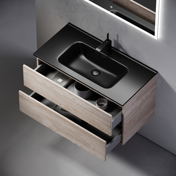 Тумба подвесная с раковиной-столешницей Sancos Urban 90 см UR90EG, дуб галифакс натуральный (раковина Element CN7002MB) - 6 Тумба подвесная с раковиной-столешницей Sancos Urban 90 см UR90EG, дуб галифакс натуральный (раковина Element CN7002MB) фото 6